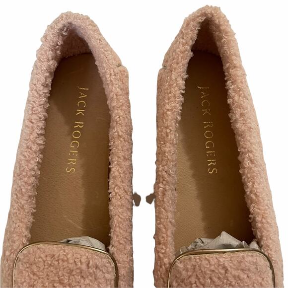 Jack Rogers Blush Pink Millie Sherpa Moccasins SAMPLE - Picture 2 of 6